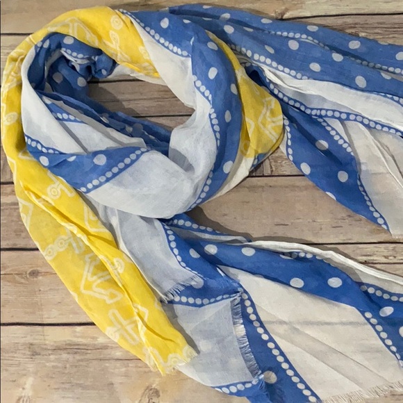 Sperry Accessories - Sperry Lightweight Scarf Blue Yellow